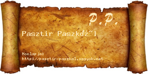 Pasztir Paszkál névjegykártya